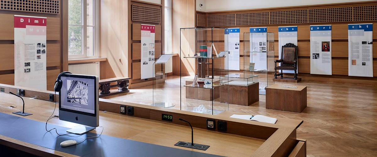 Ausstellungsraum des Reichsgerichtsmuseums